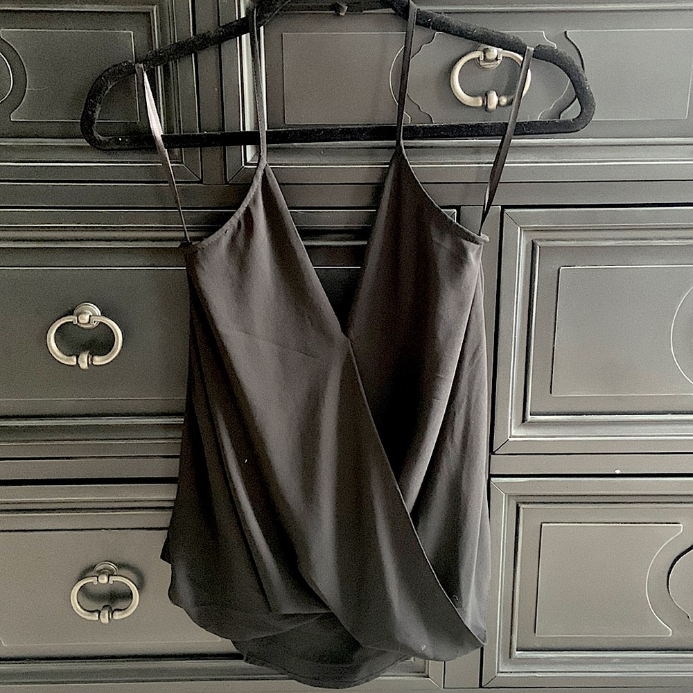 Halter top with open back.